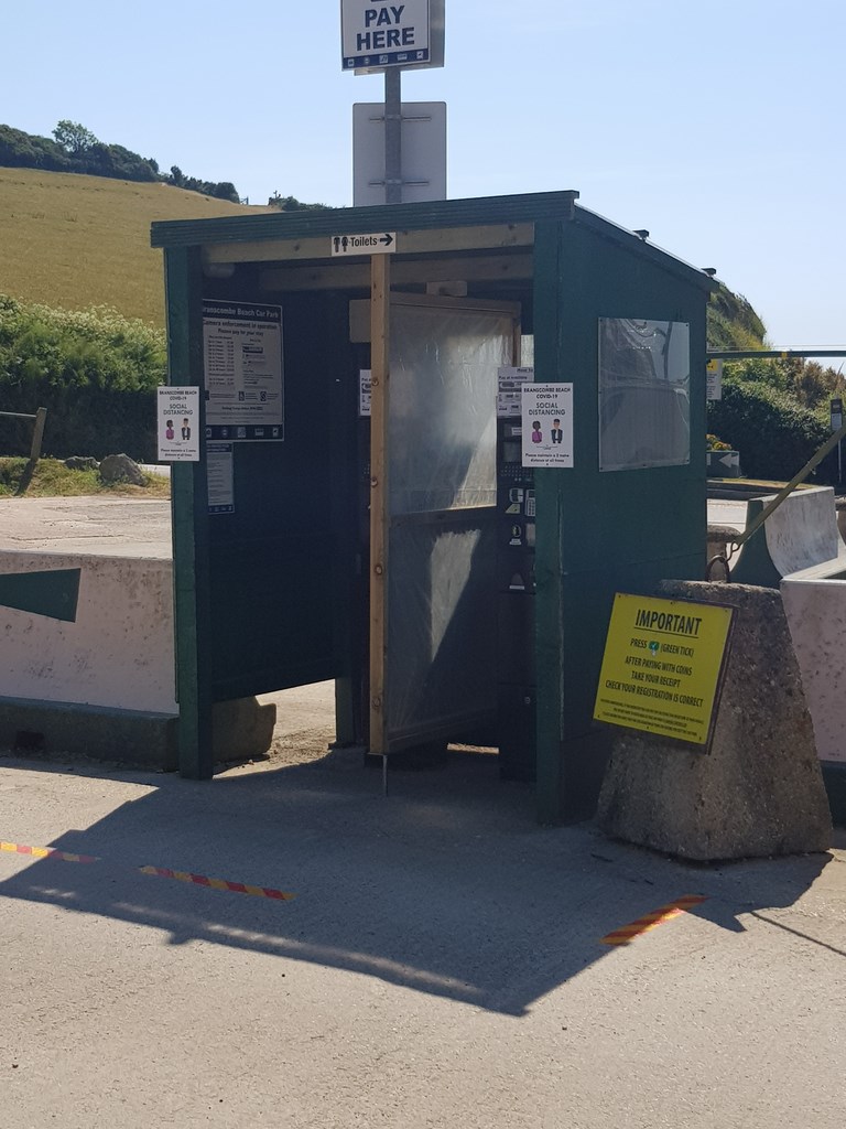 The Two Payment Booths At Branscombe Beach Car Park