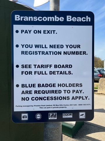 Parking at Branscombe Beach