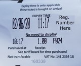 Branscombe Beach Car Park Ticket Example